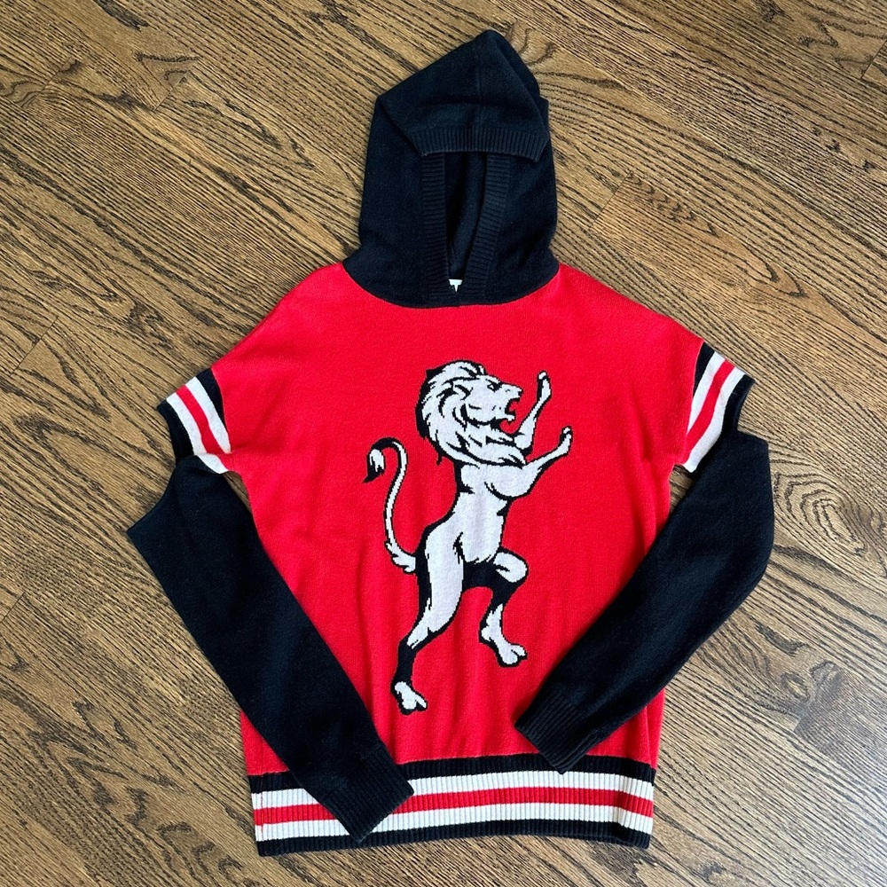 Threads of Privilege 100% cashmere lion hoodie
